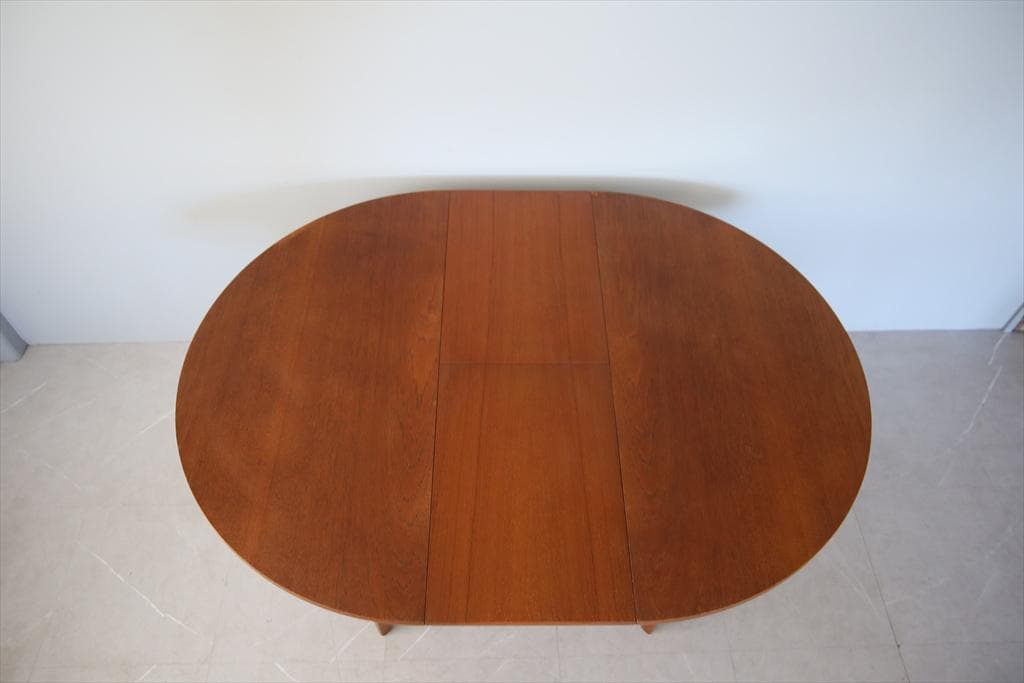 英国アンティーク伸張式ラウンドダイニングテーブル/エクステンション机89-113