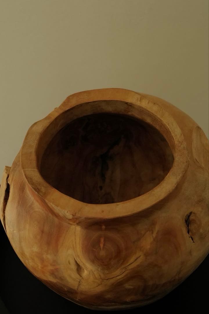 希少 large wooden pot