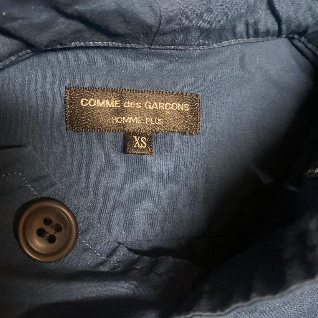 10AW コムデギャルソンオムプリュス フード 長袖 シャツ XS ネイビー
