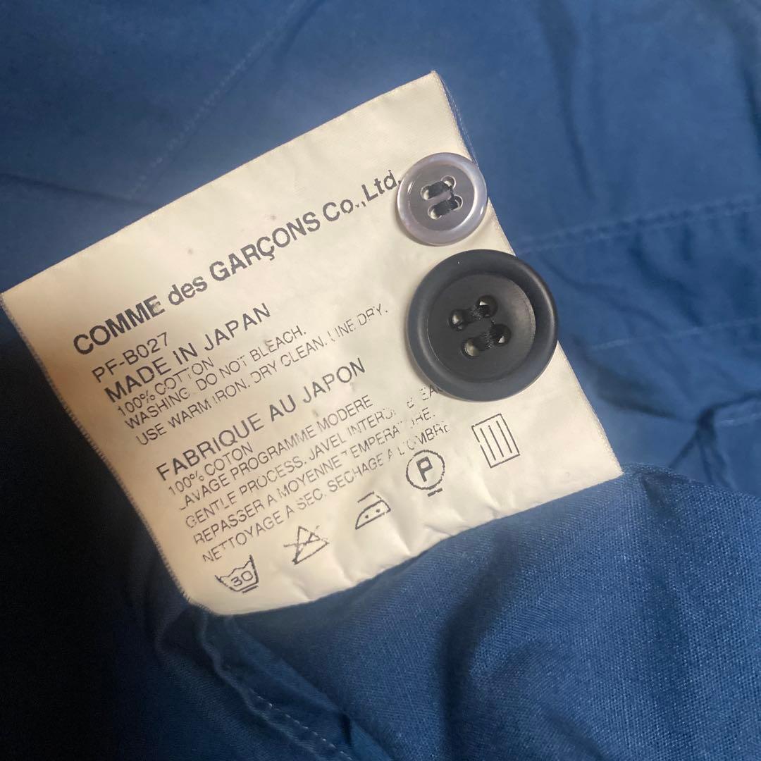 10AW コムデギャルソンオムプリュス フード 長袖 シャツ XS ネイビー