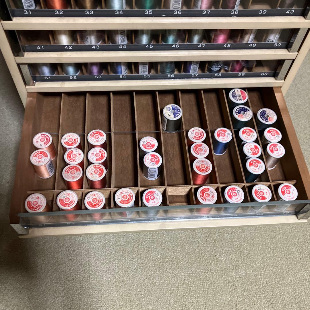 ミシン糸ケース　店頭ディスプレイ什器　昭和レトロ　アンティーク　収納　タイヤー絹