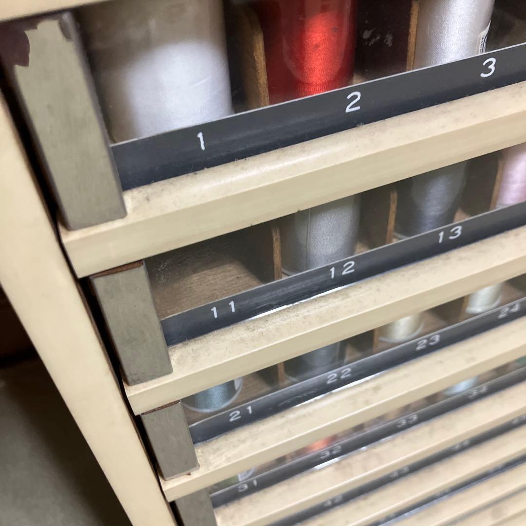 ミシン糸ケース　店頭ディスプレイ什器　昭和レトロ　アンティーク　収納　タイヤー絹