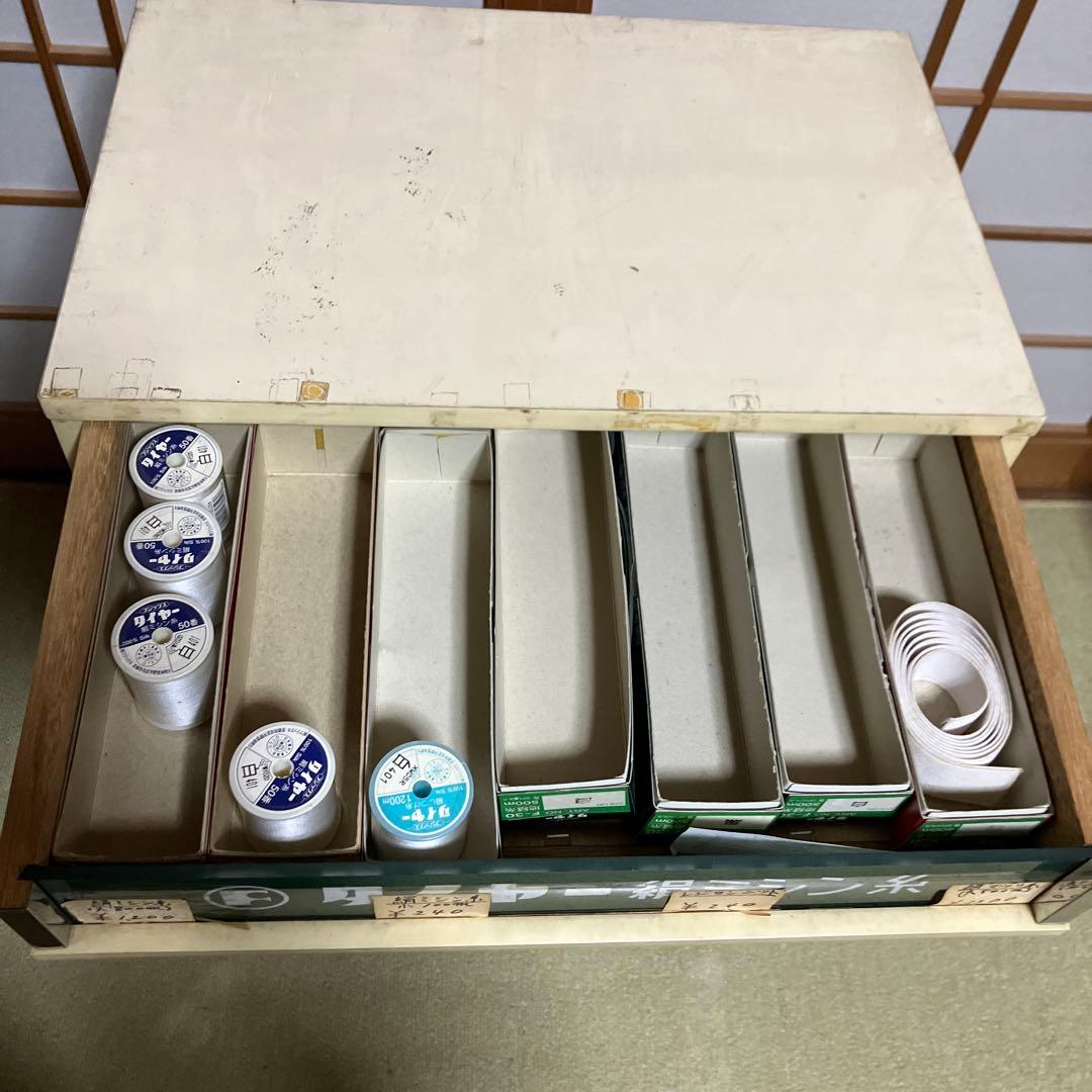 ミシン糸ケース　店頭ディスプレイ什器　昭和レトロ　アンティーク　収納　タイヤー絹