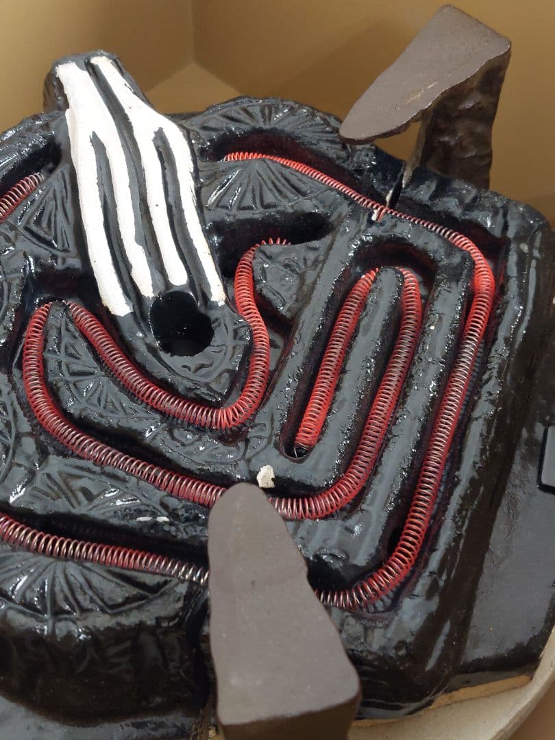 茶道具 野々田商店 炭型 電熱式炉壇 L801 100V 600W 現状品