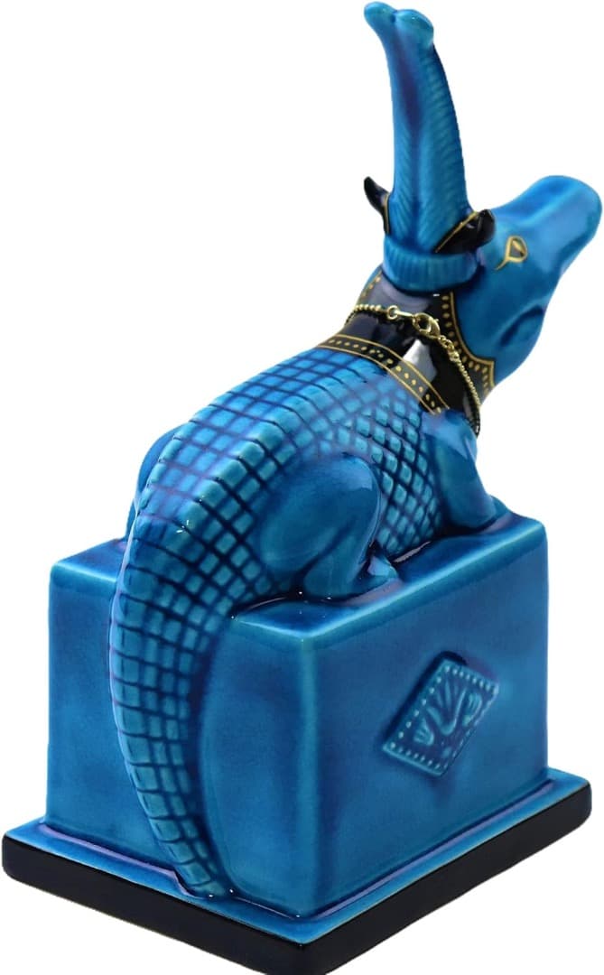 新品　幸兵衛窯 青釉オーナメント セベク 古代エジプトの神 　ペンダント付き