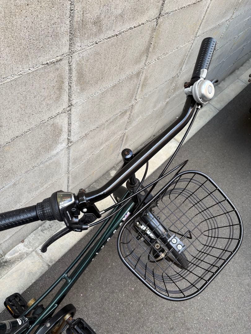 <両タイヤ新品>ミニベロ　グリーン