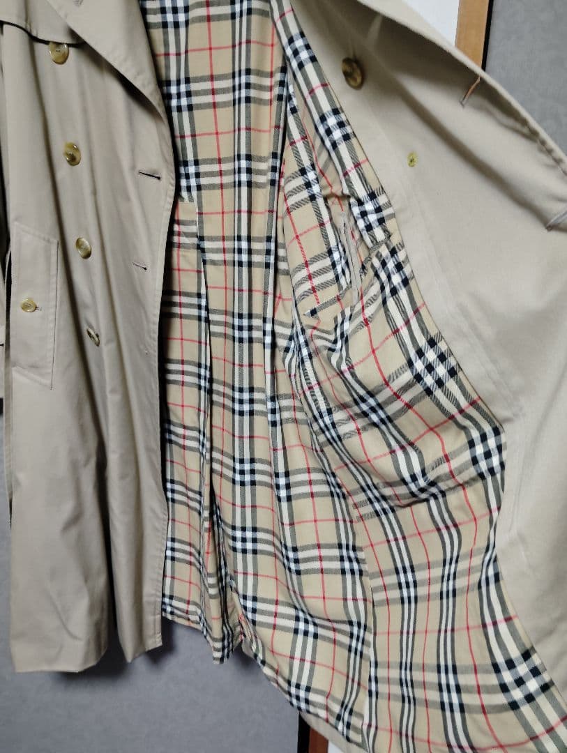 美品 70s〜80s Burberry タブルトレンチコート 英国製