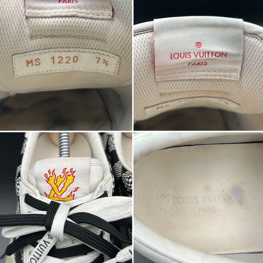 【美品】ルイヴィトン LVリオ・ライン スニーカー ダミエ メンズ 黒 26.5