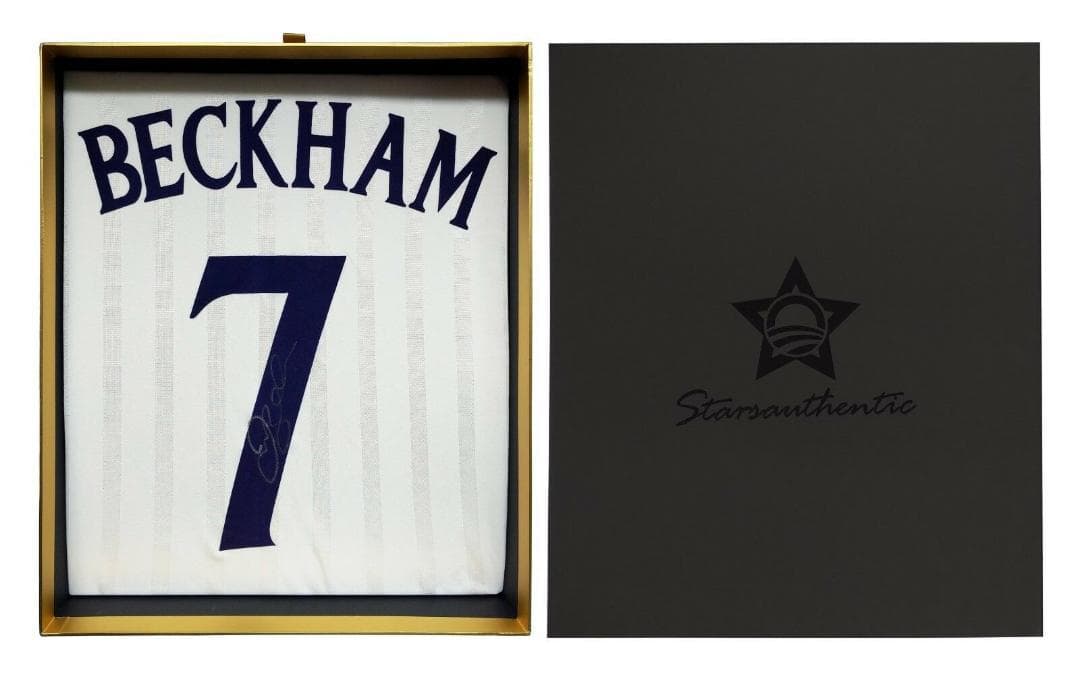 直筆サイン入りユニフォーム デビッド・ベッカム 元イングランド代表 サッカー