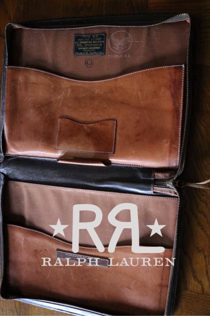 【名作】RRL レザー ドキュメントケース バッグ　A-2タイプ