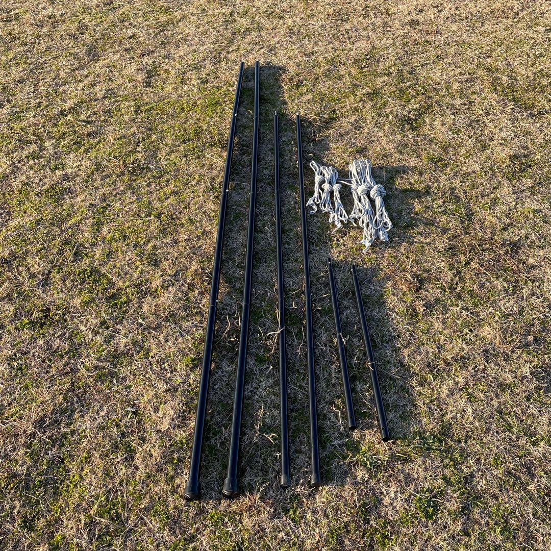 ユニフレーム TC REVOタープ ナチュラム限定 スチールポール付き