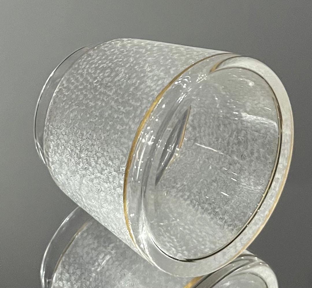 SAINT LOUISサンルイ/※金彩青海波紋 台形蓋物　茶懐石道具　春海商店