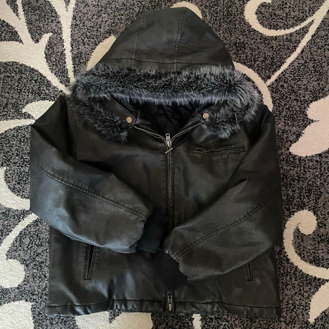 WISH FOR EVER ドローコードダブルジップ２WAYフードブルゾン