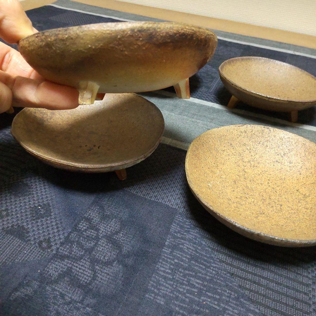 ミツ脚 小皿 9枚 備前焼 109