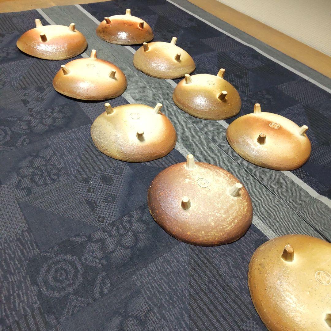 ミツ脚 小皿 9枚 備前焼 109