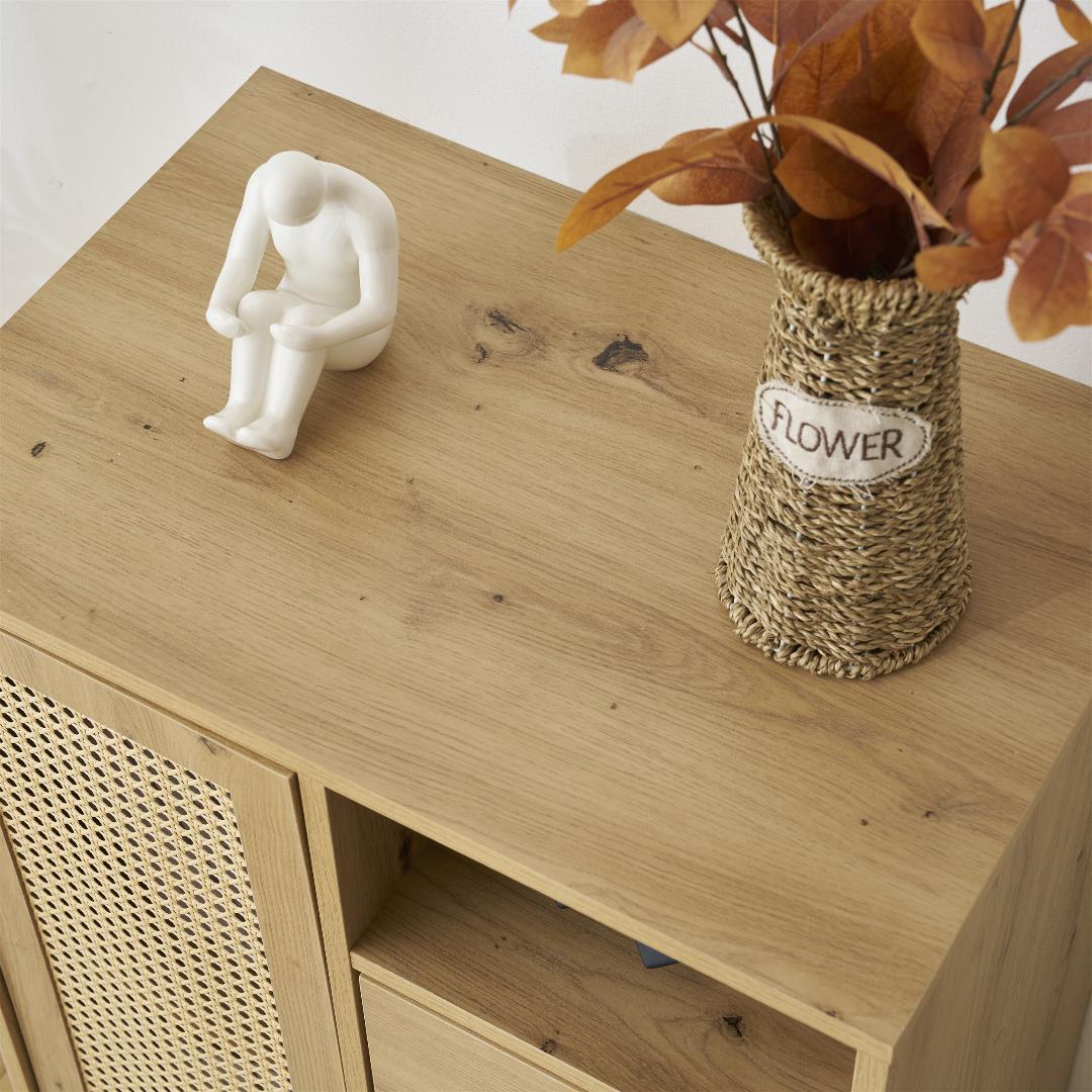 キャビネット サイドボード チェストラタン調 ラタン風 幅60cm 収納棚