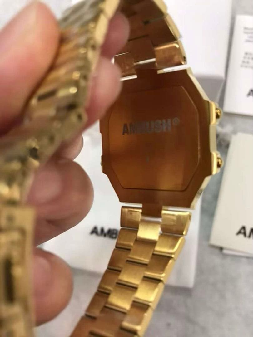 Ambush timeless時計型ブレス ゴールド