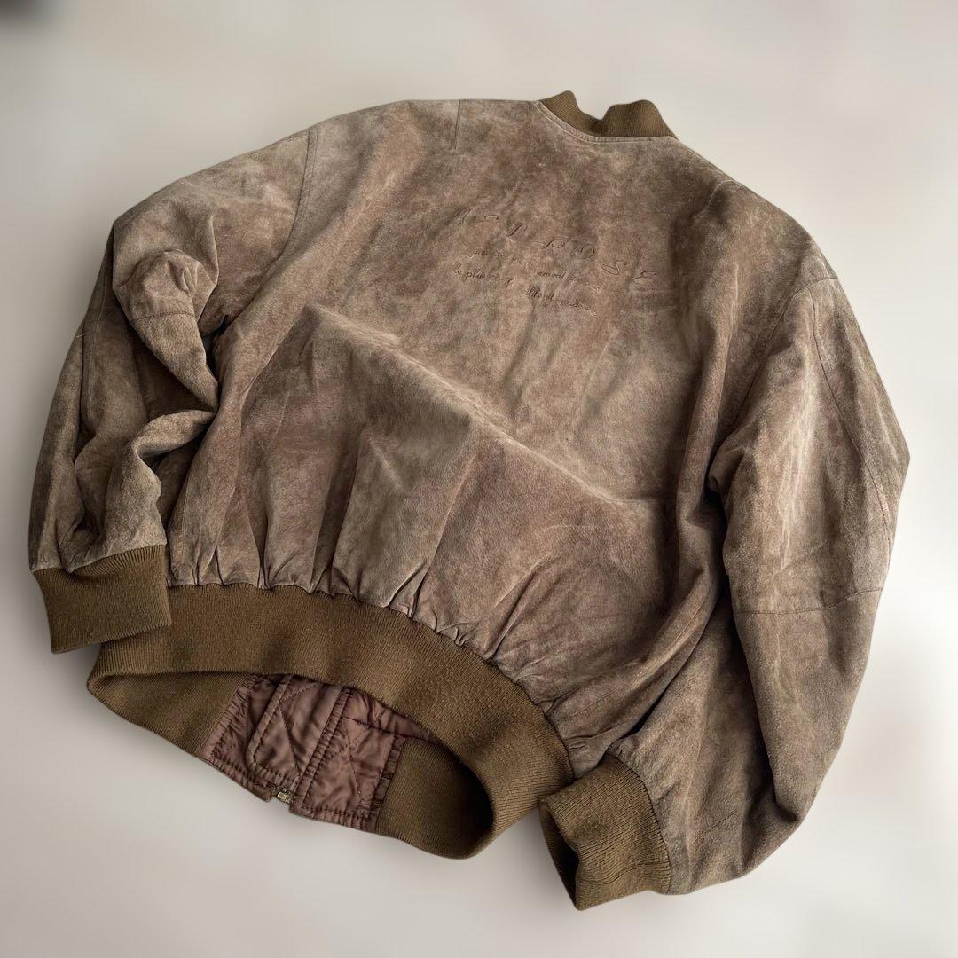 90s スウェード ジャケット MA-1 MELROSE vintage 短丈