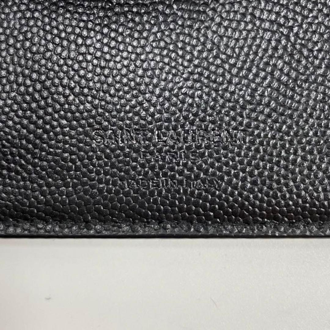 SAINT LAURENT 二つ折り財布　レザー　ブラック VSLロゴ