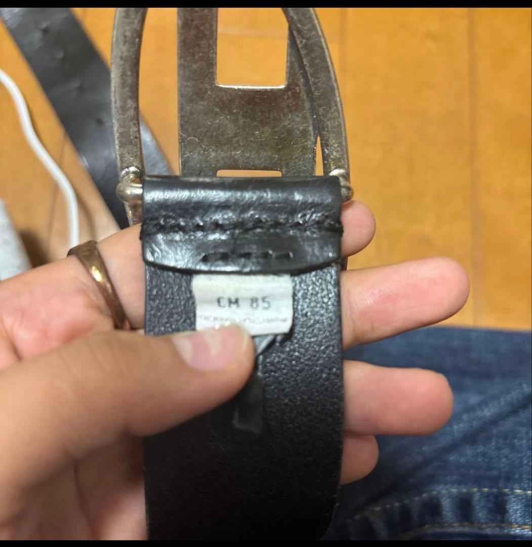 DIESEL ブラック ベルト 85/32