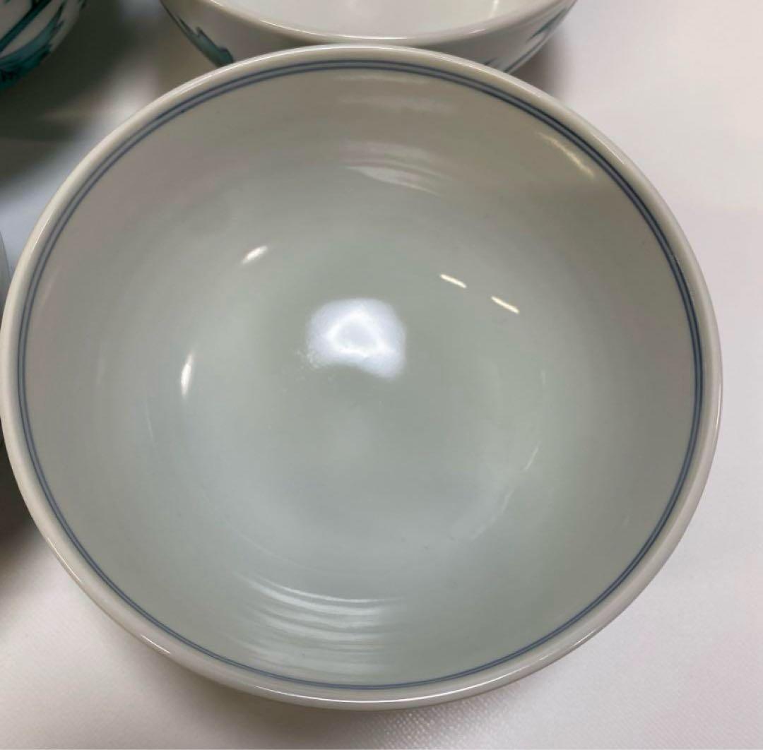 平安　京泉　清水焼 京焼 唐草 丼 どんぶり 小丼 6点セット　鉢　深鉢　丼　椀