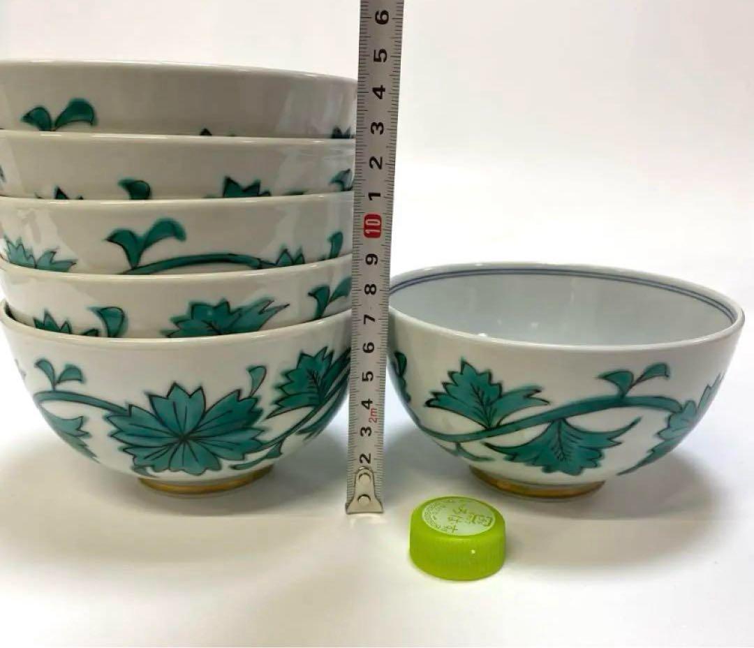 平安　京泉　清水焼 京焼 唐草 丼 どんぶり 小丼 6点セット　鉢　深鉢　丼　椀