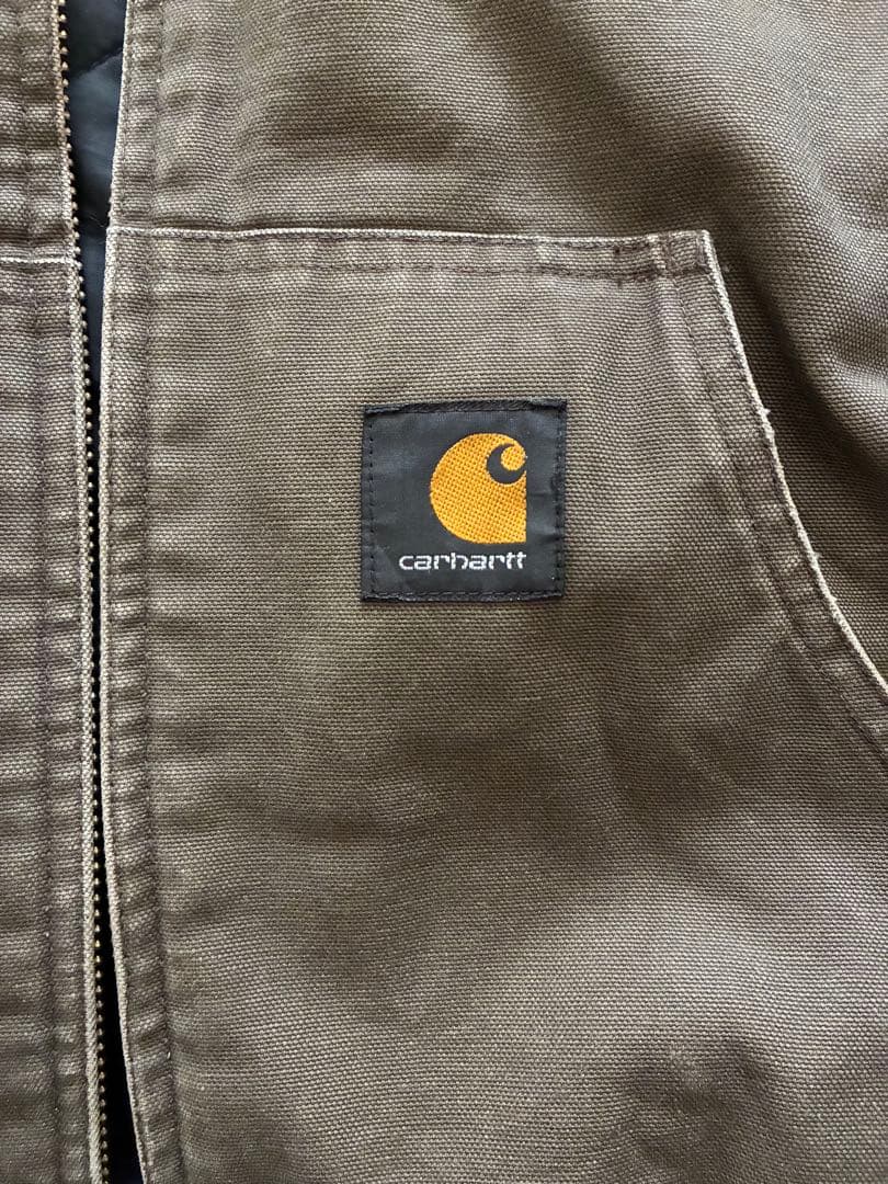 ソルティライチ　Carhartt フード付きジャケット オリーブ