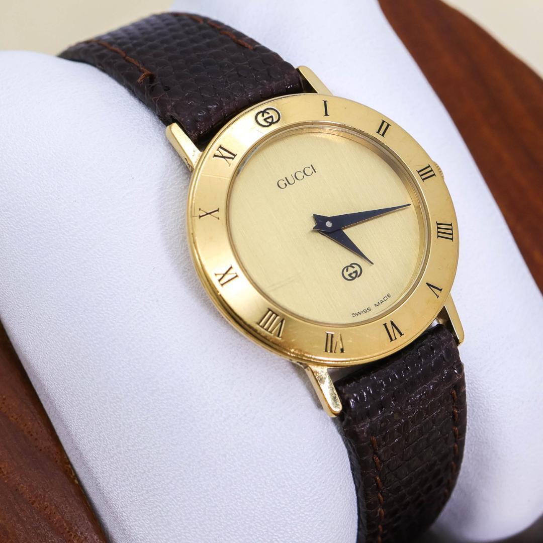 稼働 GUCCI 腕時計 3000L レディース ローマインデックス 2815