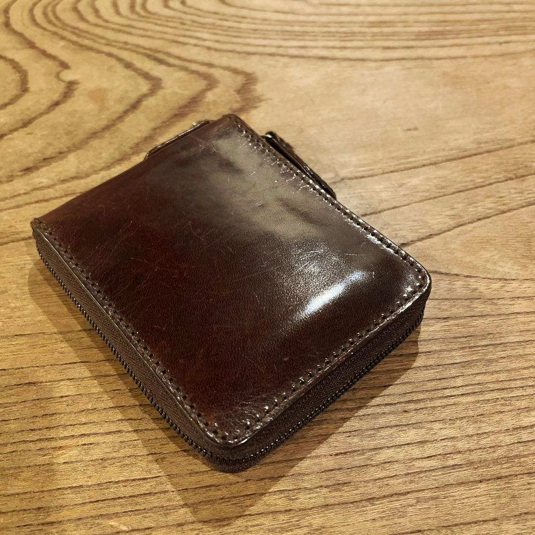 ノマドイ 2つ折り ファスナー 財布 イタリアレザー 未使用