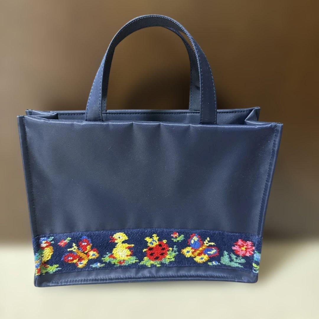 FEILER ネイビー 学校　トートバッグ