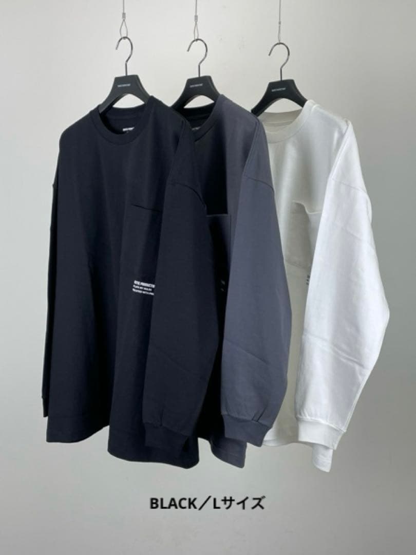 新品 COOTIE エラーフィットL/S Tee ブラック Lサイズ ロンT