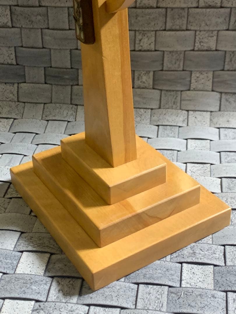 アンティーク　真鍮製クロス&三層スタンディングクロステーブル