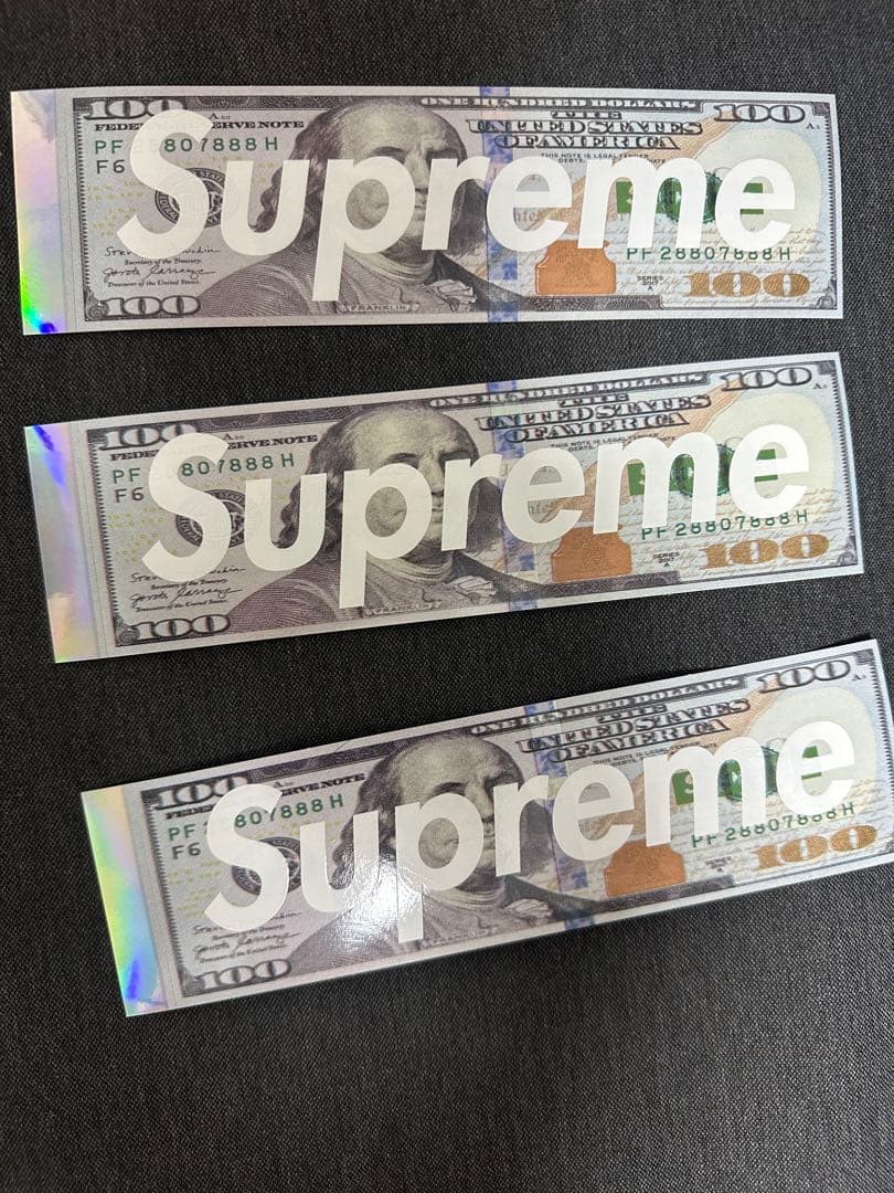 3枚セット　supreme ドル　ステッカー　25FW
