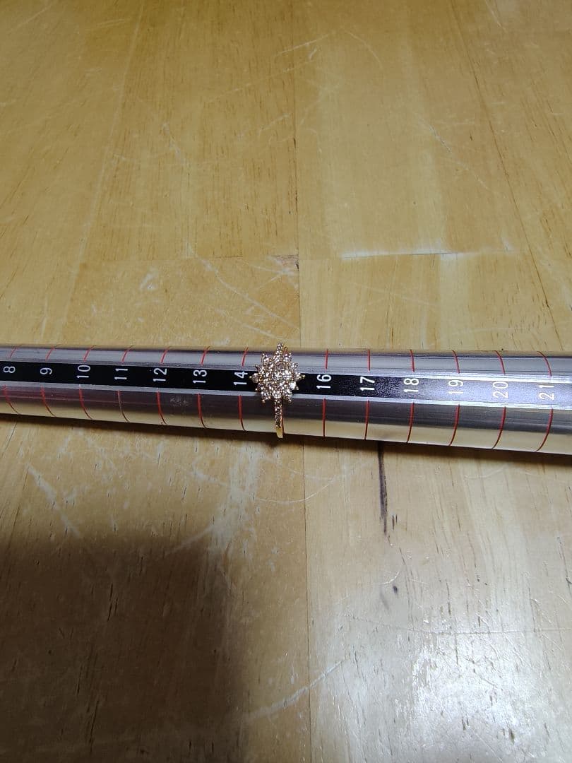 k18 YG ダイヤモンドフラワーリング