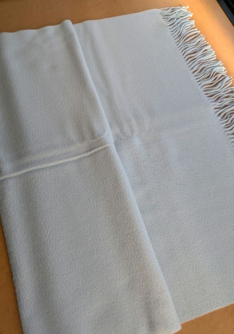 NOBLE ノーブル ストール カシミヤ100 サックスブルー