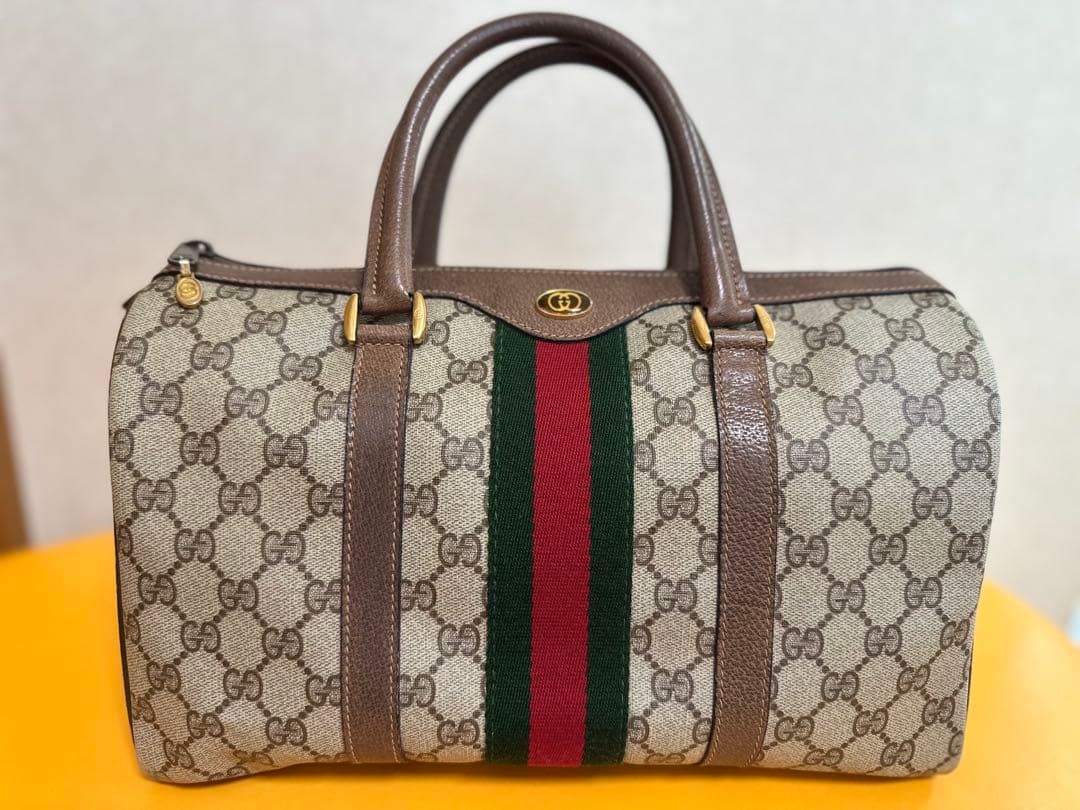 【9in9s】GUCCI グッチ ミニボストンバッグ シェリーライン