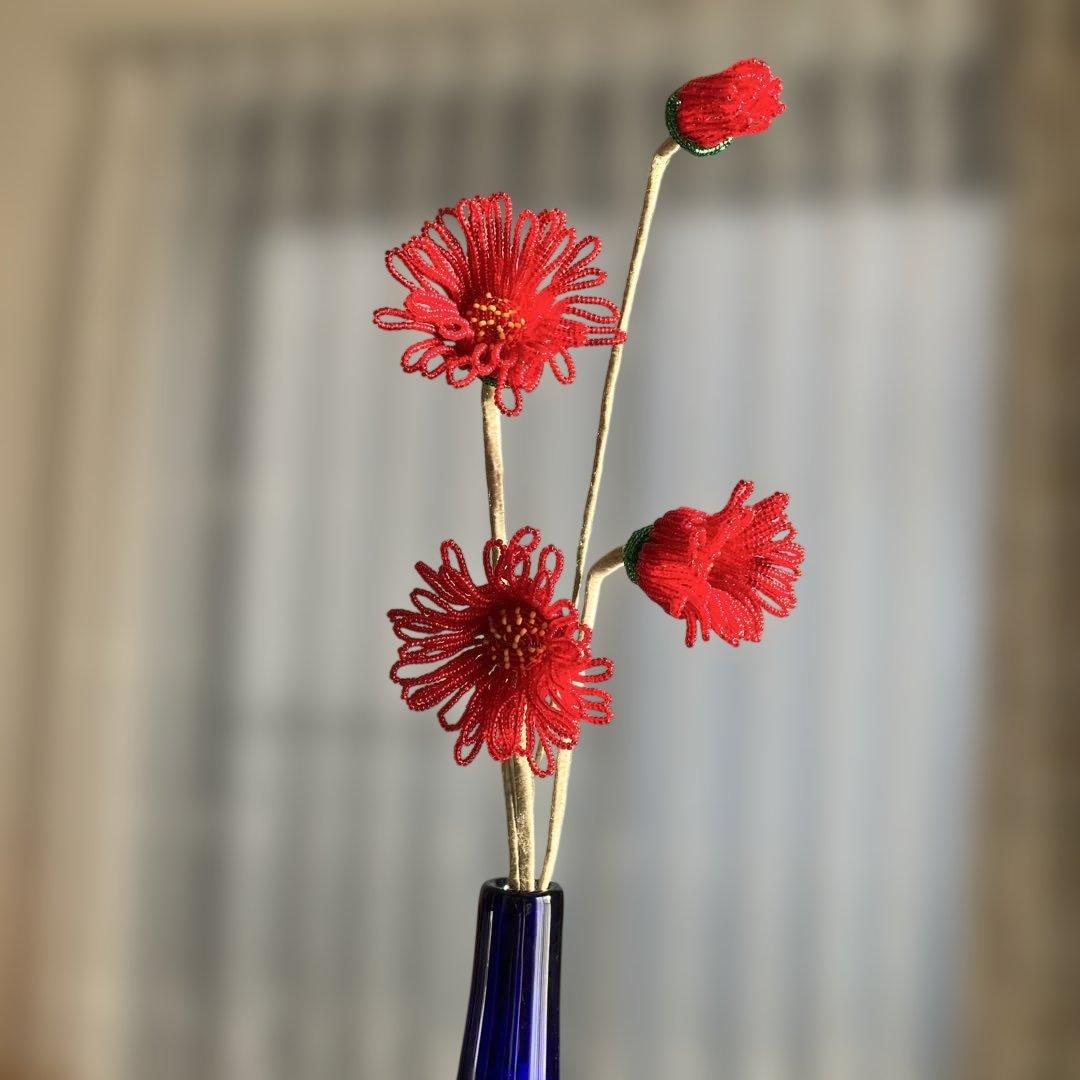 ビーズフラワー　ガーベラ