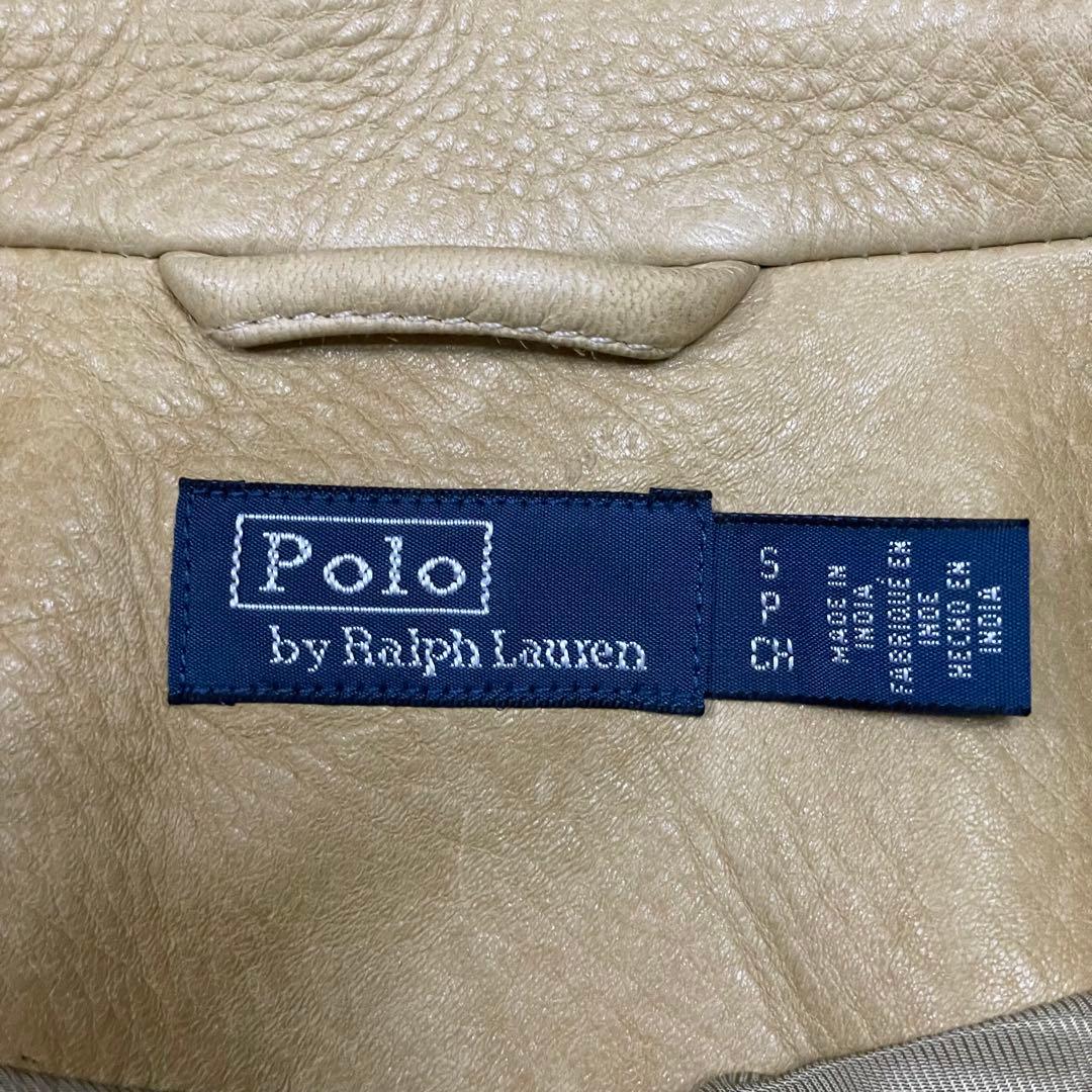 24SS ラルフローレン ディアスキン フリンジ ショートレザージャケット S