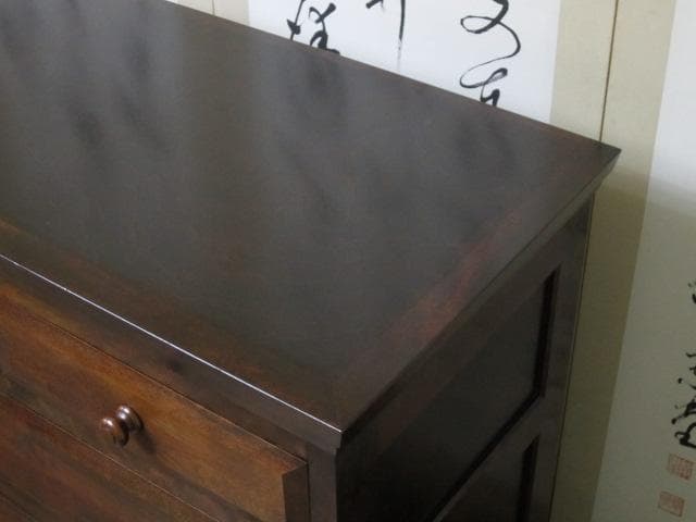 松本民芸家具 ミズメザクラ 無垢材 整理タンス 刻印有/チェスト/引き出し