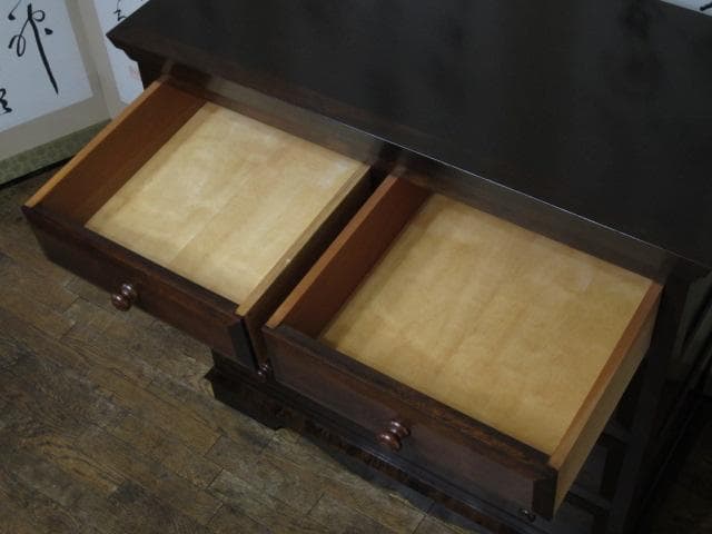 松本民芸家具 ミズメザクラ 無垢材 整理タンス 刻印有/チェスト/引き出し