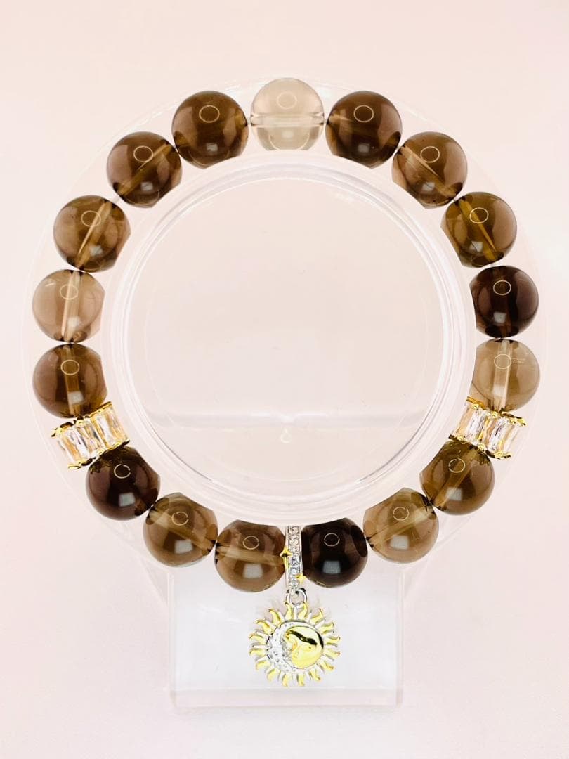 【スモーキークォーツ】内径約15cm 10.0mm ブラジル産 浄化済み