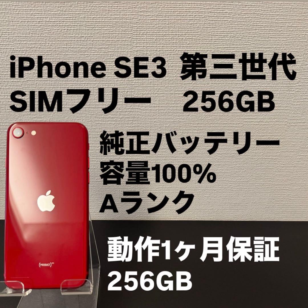 極美品 256GB Apple iPhone SE3 第三世代 レッド