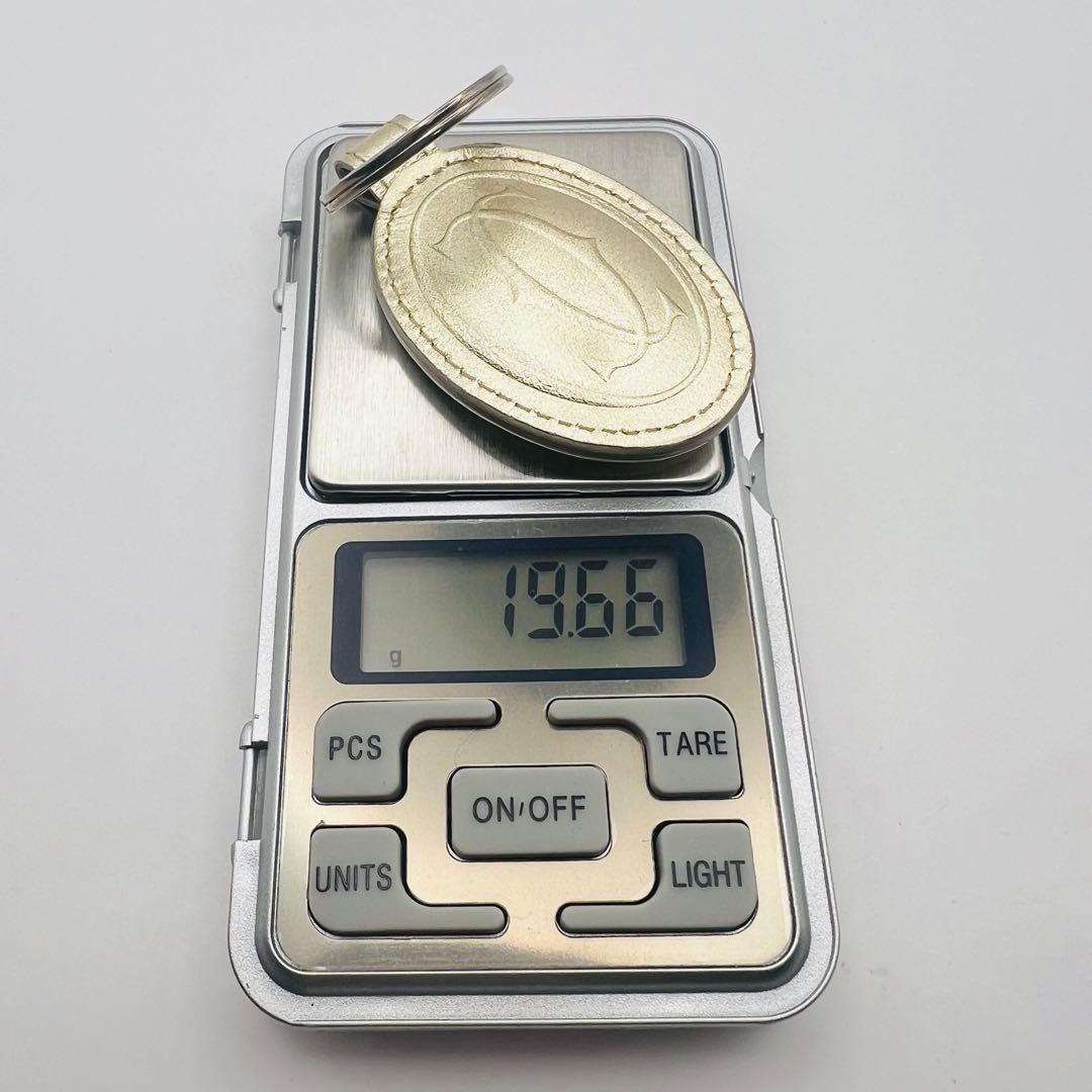 超美品　カルティエ　レザー　キーホルダー　キーリング　バッグチャーム