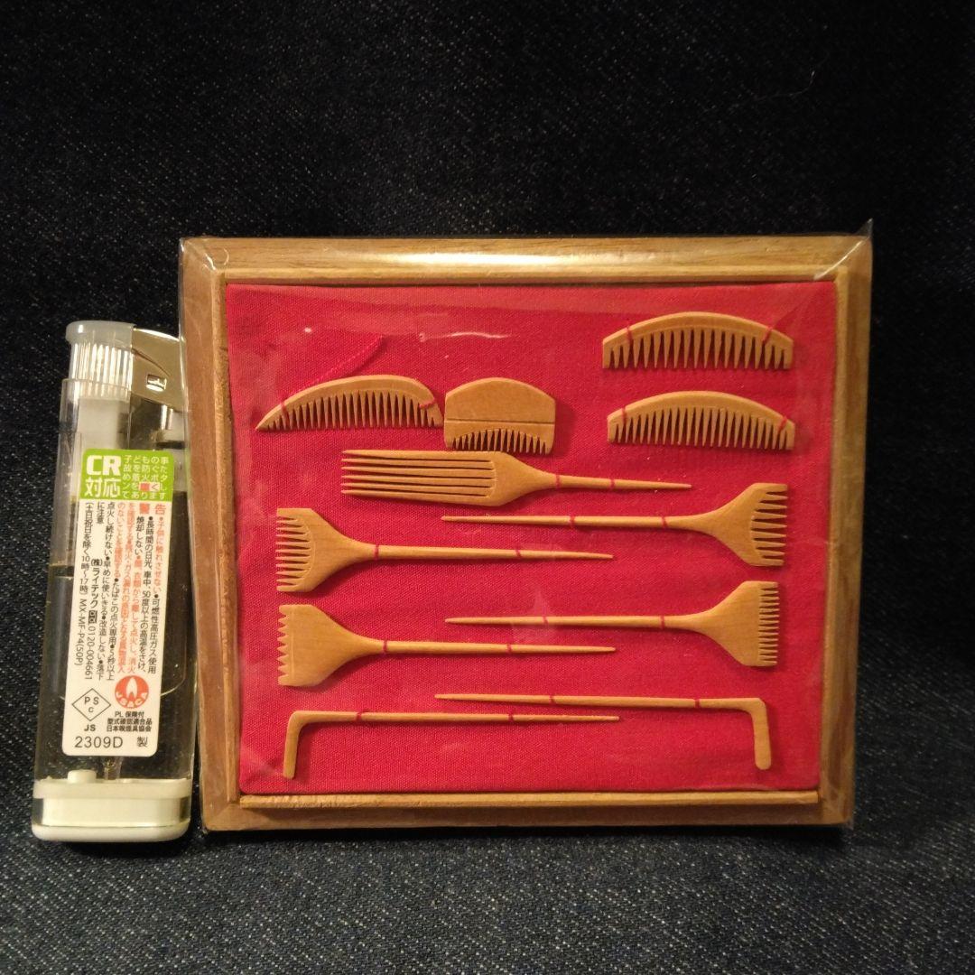 古い　ミニチュア　櫛　こうがい　アンティーク　骨董