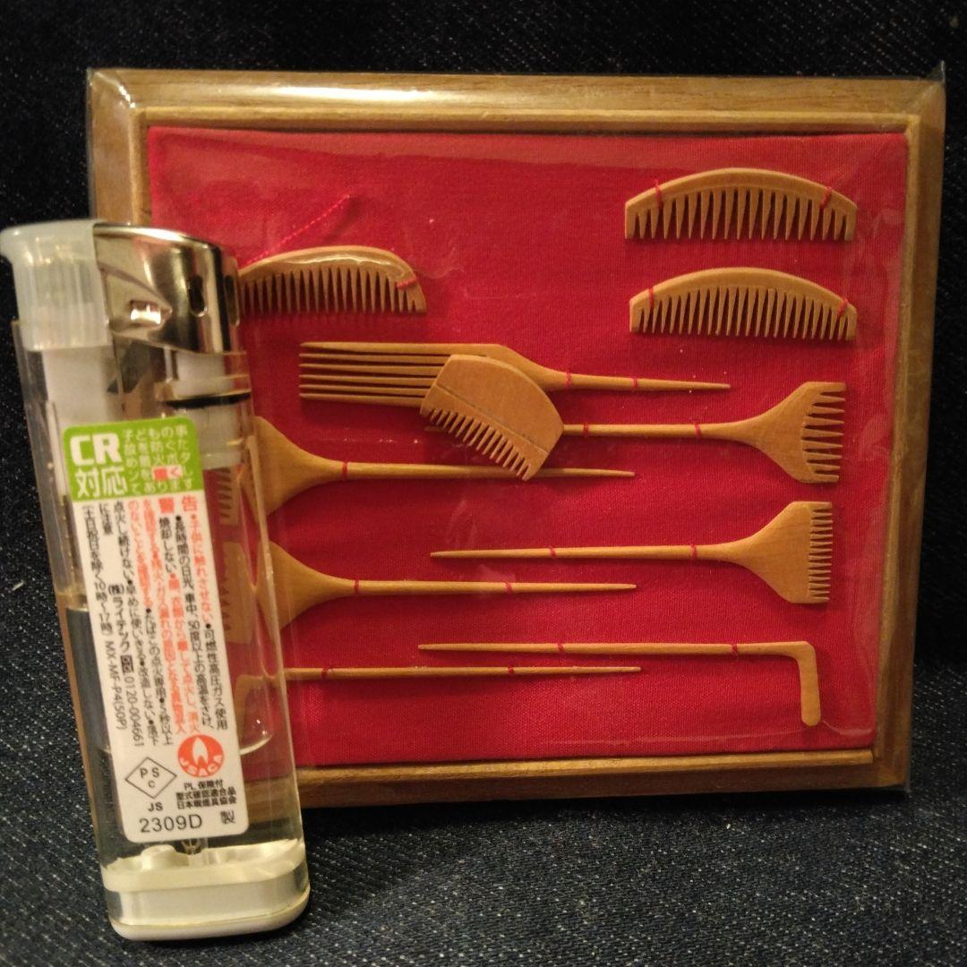 古い　ミニチュア　櫛　こうがい　アンティーク　骨董