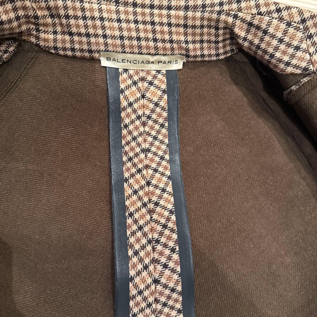BALENCIAGA チェック柄トレンチコート