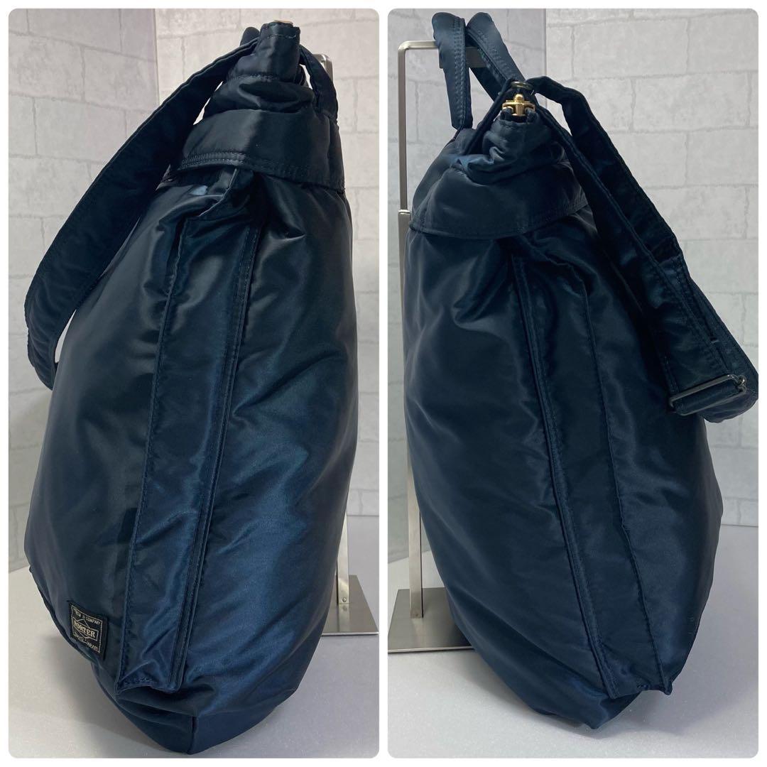 未使用級 新型 ポーター タンカー 2way ヘルメットバッグ アイアンブルー