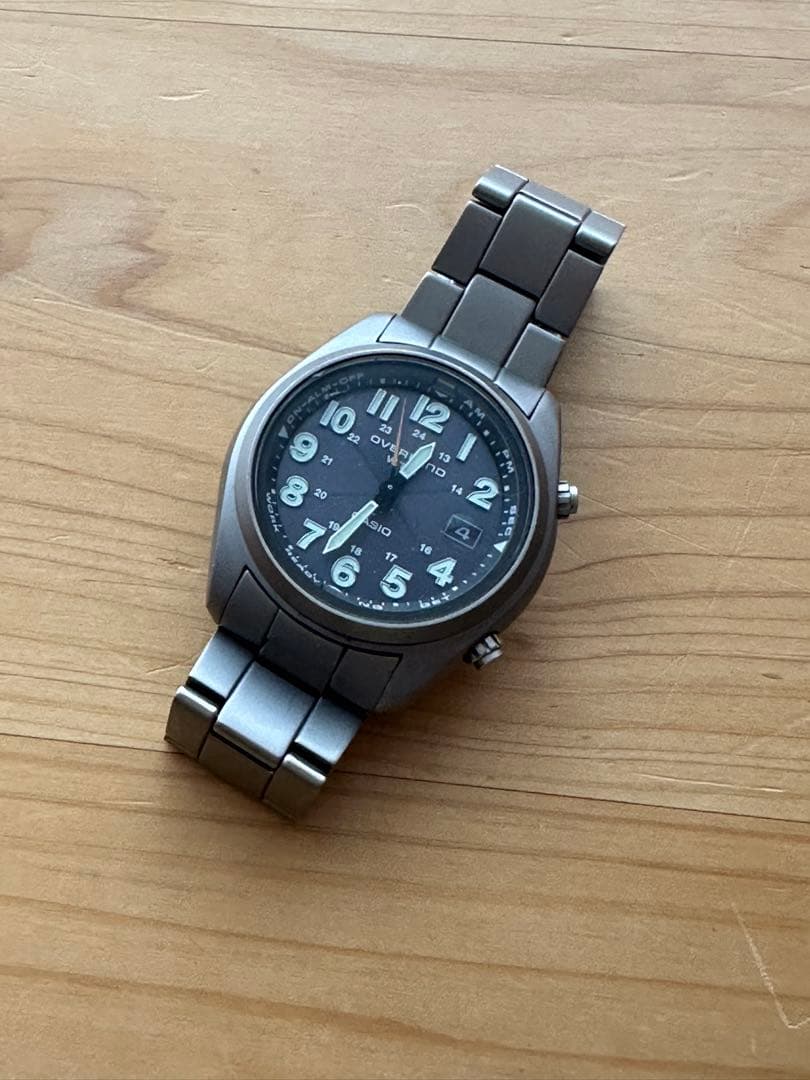 CASIO OVW-100TDJ オーバーランド　ソーラー電波時計　チタンバンド