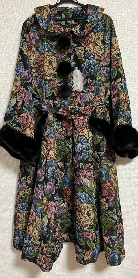 しまむら クラロリ くる実 コラボ ゴブラン ファーコート ブラック 6L