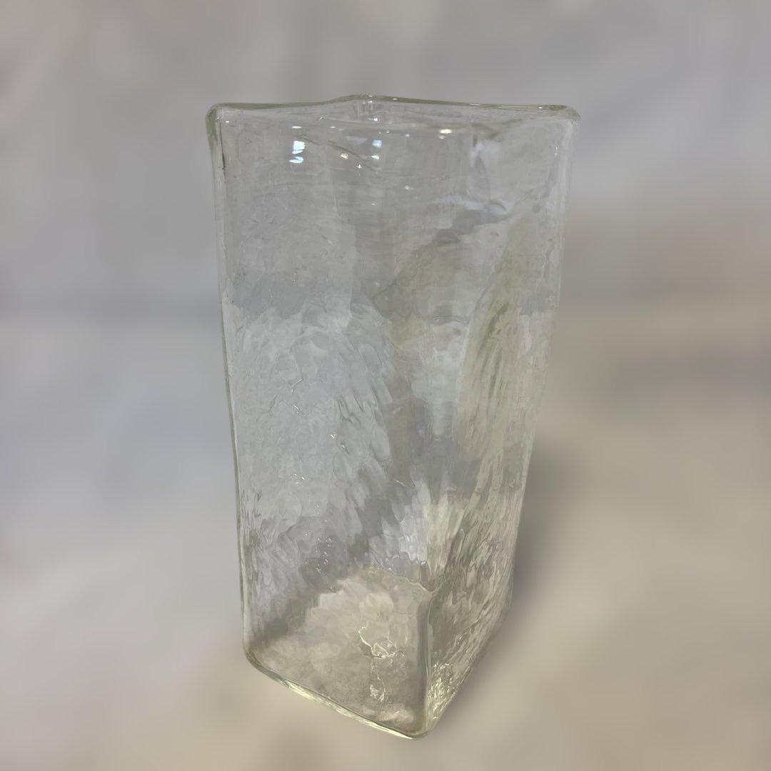 荒川尚也 角形ガラス花瓶 晴耕社ガラス工房 作家物
